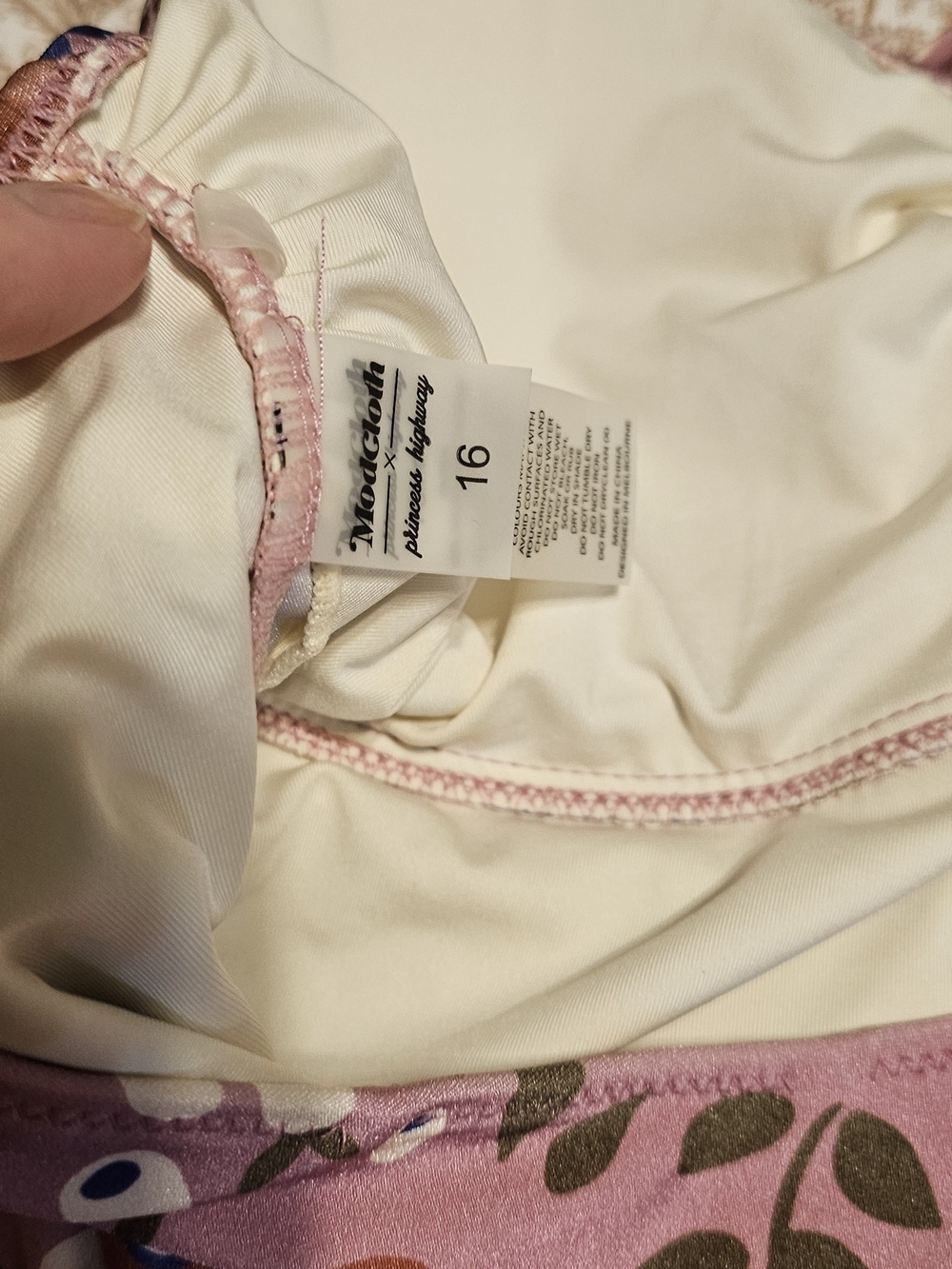 Princess Highway Pink Floral Swim Top with Knot Detail - Picture 3 of 8